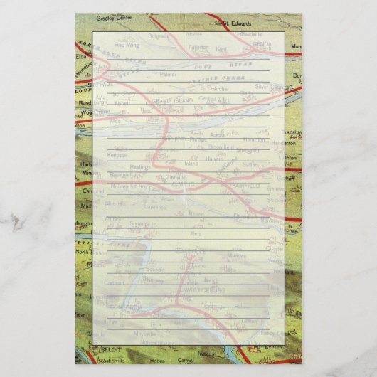 Uitzicht van Birdseyes Grote vlakken Briefpapier (Voorkant)