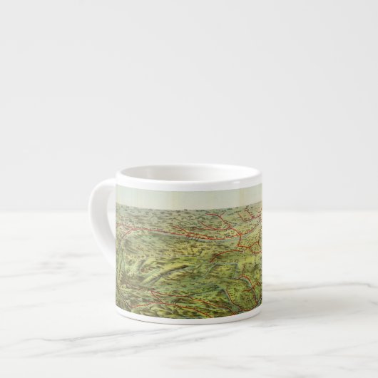 Uitzicht van Birdseyes Grote vlakken Espresso Kop (Links)