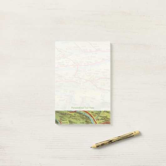 Uitzicht van Birdseyes Grote vlakken Post-it® Notes (Op bureau)