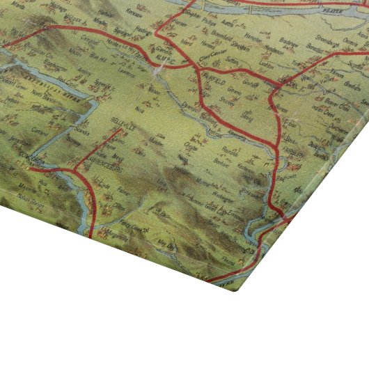 Uitzicht van Birdseyes Grote vlakken Snijplank (Hoek)