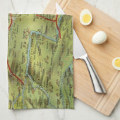 Uitzicht van Birdseyes Grote vlakken Theedoek (Quarter Fold)