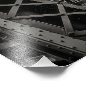 Uitzicht van Black and White Chicago City Foto Afdruk (Hoek)