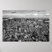 Uitzicht van Black and White New York City van Top Poster (Voorkant)