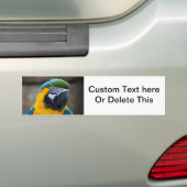 uitzicht van blauwe en gouden papegaaien bumpersticker (Op auto)