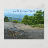 Uitzicht van Blue Ridge Mountains Jump Off Rock NC Briefkaart (Voorkant)