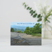 Uitzicht van Blue Ridge Mountains Jump Off Rock NC Briefkaart (Staand voorkant)