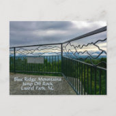 Uitzicht van Blue Ridge Mountains Jump Off Rock NC Briefkaart (Voorkant)