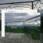Uitzicht van Blue Ridge Mountains Jump Off Rock NC Briefkaart