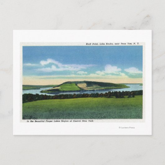 Uitzicht van Bluff Point bij Penn Yan Briefkaart (Voorkant)