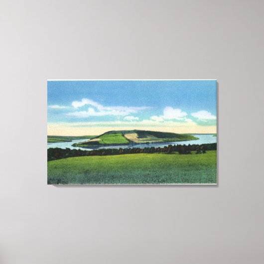 Uitzicht van Bluff Point bij Penn Yan Canvas Afdruk (Voorkant)