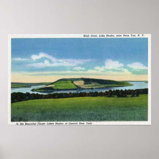 Uitzicht van Bluff Point bij Penn Yan Poster (Voorkant)