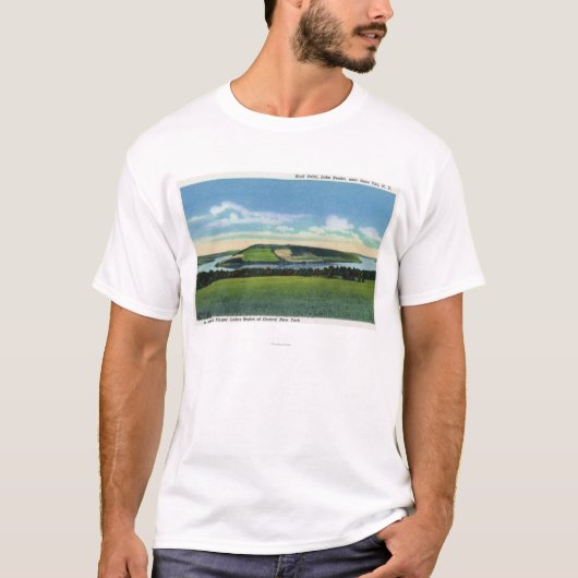 Uitzicht van Bluff Point bij Penn Yan T-shirt (Voorkant)