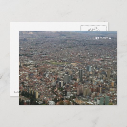Uitzicht van Bogotá Briefkaart (Voorkant / Achterkant)