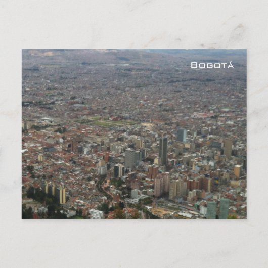 Uitzicht van Bogotá Briefkaart (Voorkant)