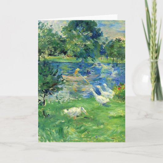 Uitzicht van Bois de Boulogne door Berthe Morisot Kaart (Voorkant)