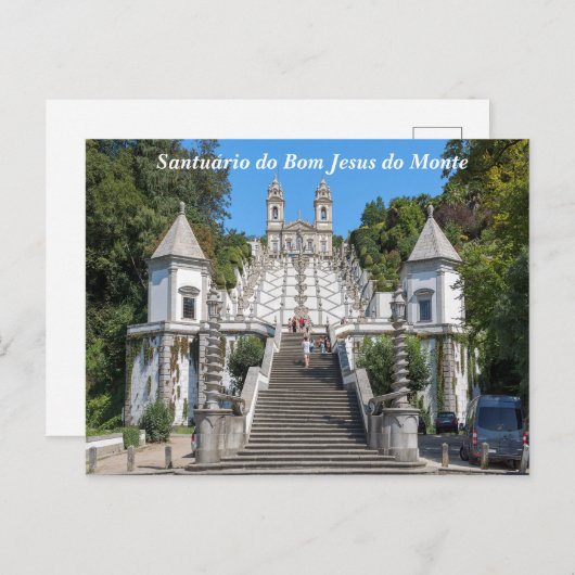 Uitzicht van Bom Jesus do Monte. Briefkaart (Voorkant / Achterkant)