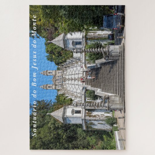 Uitzicht van Bom Jesus do Monte. Legpuzzel (Verticaal)