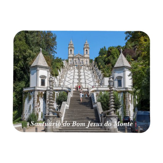Uitzicht van Bom Jesus do Monte. Magneet (Horizontaal)
