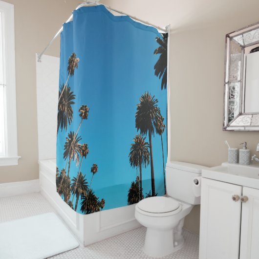 Uitzicht van bomen douchegordijn (In situ)