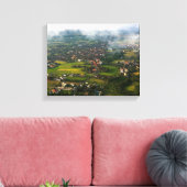 uitzicht van bomen en huizen vanuit de lucht canvas afdruk (Insitu (Woonkamer))