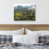 uitzicht van bomen en huizen vanuit de lucht canvas afdruk (Insitu (Slaapkamer))