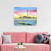 Uitzicht van Boon Island en vuurtoren uit York Canvas Afdruk (Insitu (Woonkamer))