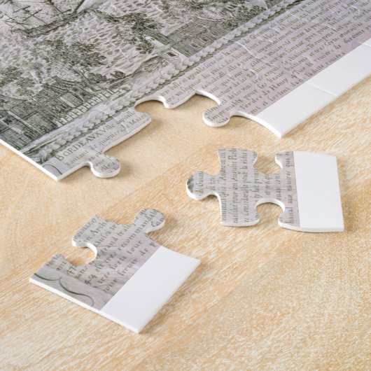 Uitzicht van Bordeaux en de Garonne, ondertekend d Legpuzzel (Zijkant)