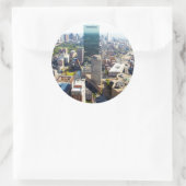 Uitzicht van Boston 2 Ronde Sticker (Tas)