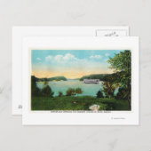 Uitzicht van Boston Boat Intering the Narrows Briefkaart (Voorkant / Achterkant)