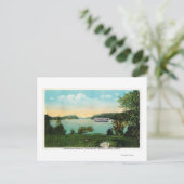 Uitzicht van Boston Boat Intering the Narrows Briefkaart (Staand voorkant)