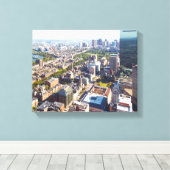 Uitzicht van Boston Canvas Afdruk (Insitu (Houten vloer))