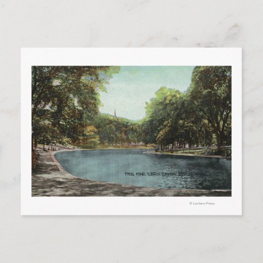 Uitzicht van Boston Common Frog Pond # 2 Briefkaart (Voorkant)