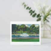 Uitzicht van Boston Common Frog Pond Briefkaart (Staand voorkant)