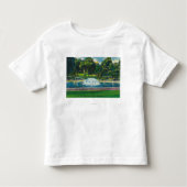 Uitzicht van Boston Common Frog Pond Kinder Shirts (Voorkant)