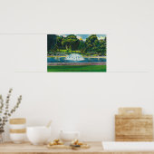 Uitzicht van Boston Common Frog Pond Poster (Keuken)