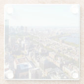 Uitzicht van Boston Glazen Onderzetter (Achterkant)