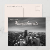 Uitzicht van Boston Massachusetts Briefkaart (Voorkant / Achterkant)