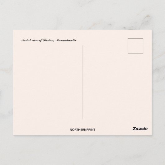 Uitzicht van Boston Massachusetts Briefkaart (Achterkant)