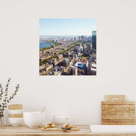 Uitzicht van Boston Poster (Keuken)