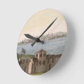 Uitzicht van Boston, uit Le Costume Ancien et Mode Ronde Klok (Hoek)