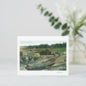 Uitzicht van boten op strand in Chinatown Briefkaart (Staand voorkant)