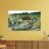 Uitzicht van boten op strand in Chinatown Canvas Afdruk (Insitu (Woonkamer))