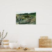 Uitzicht van boten op strand in Chinatown Poster (Keuken)