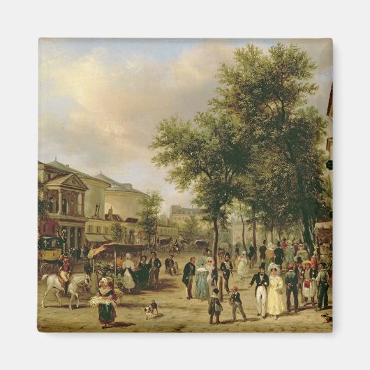 Uitzicht van Boulevard Montmartre, Parijs, 1830 Magneet (Voorkant)