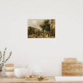 Uitzicht van Boulevard Montmartre, Parijs, 1830 Poster (Keuken)