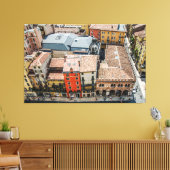 Uitzicht van boven van kleurrijke gevels van gebou canvas afdruk (Insitu (Woonkamer))