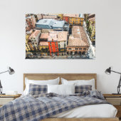Uitzicht van boven van kleurrijke gevels van gebou canvas afdruk (Insitu (Slaapkamer))