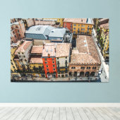 Uitzicht van boven van kleurrijke gevels van gebou canvas afdruk (Insitu (Houten vloer))