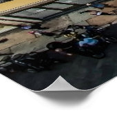 Uitzicht van boven van kleurrijke gevels van gebou poster (Hoek)