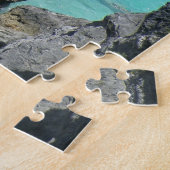 Uitzicht van bovenaan legpuzzel (Zijkant)